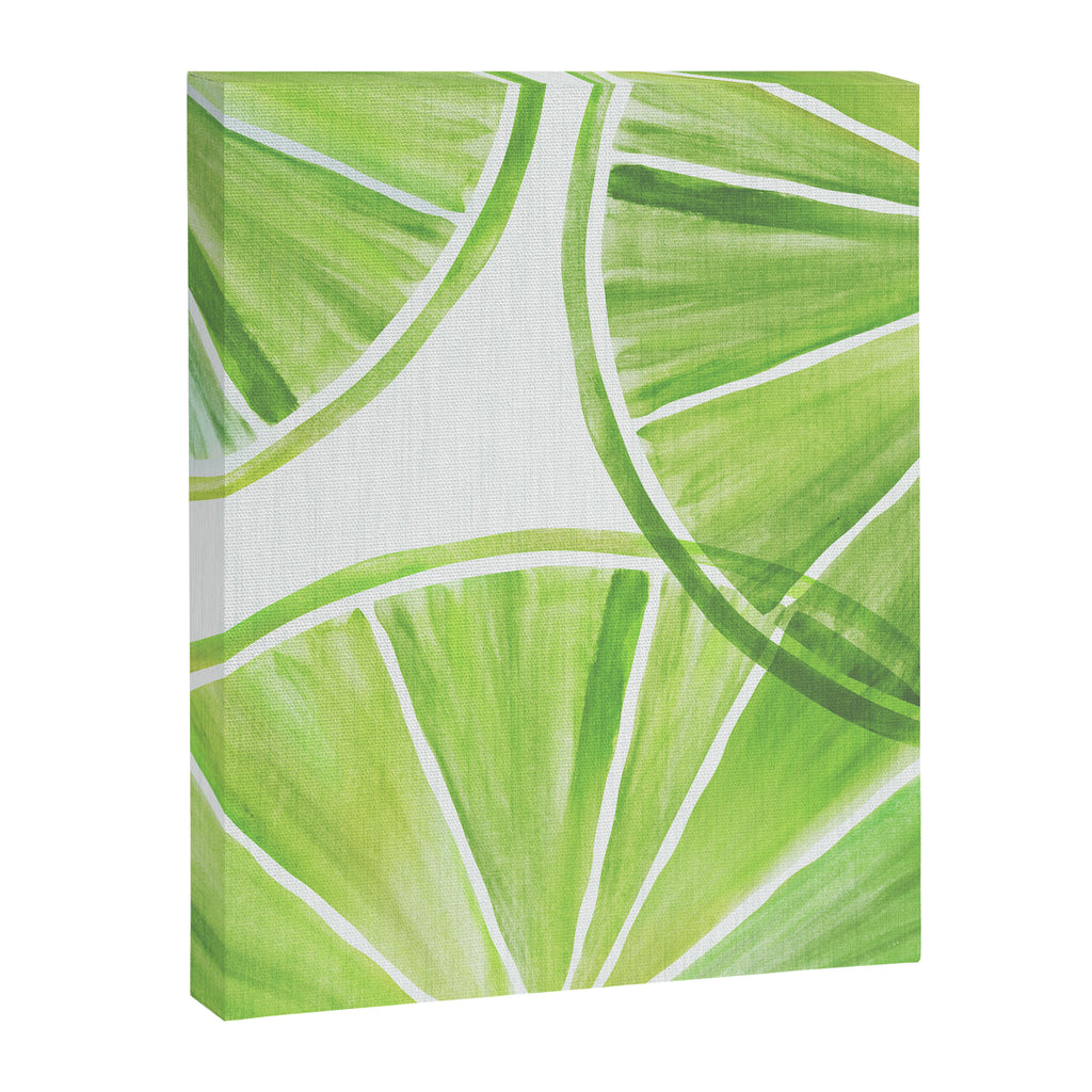Fresh Lime Citrus Abstract Watercolor Canvas Print Gallery Image 8