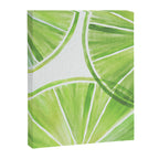 Fresh Lime Citrus Abstract Watercolor Canvas Print Gallery Image 8