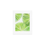 Fresh Lime Citrus Abstract Watercolor Art Print Gallery Image 1