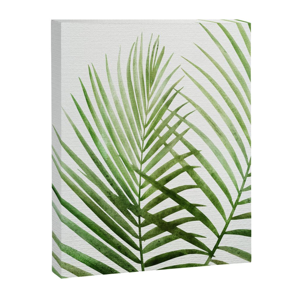 Fresh Palm Fronds Watercolor Canvas Print Gallery Image 6