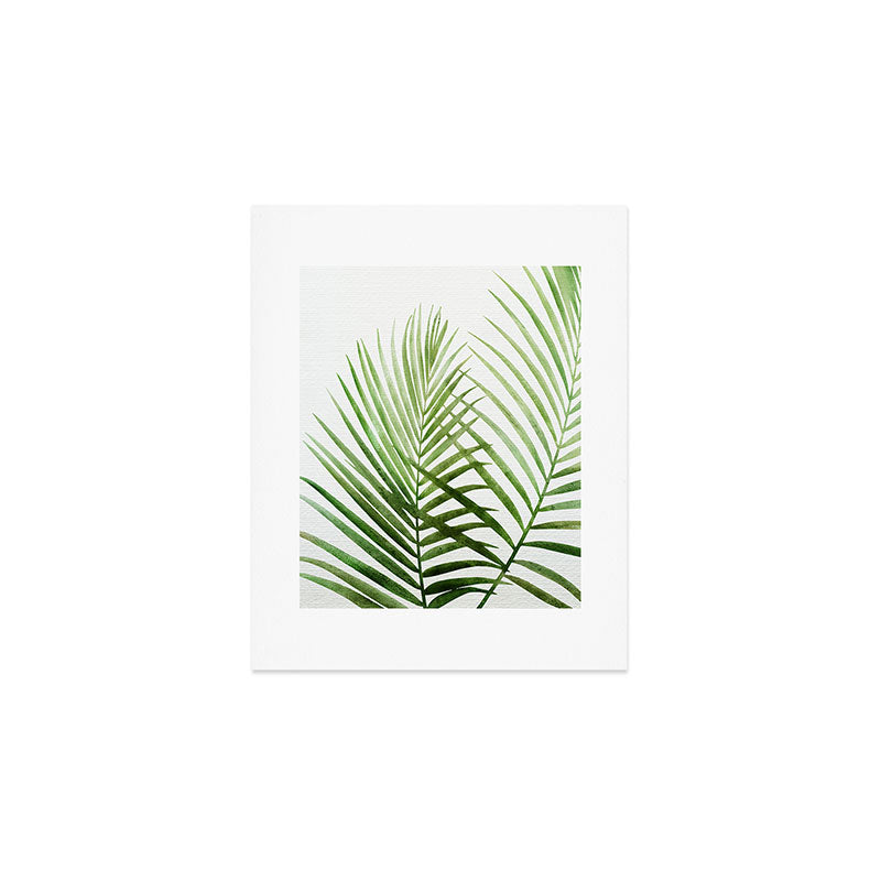 Fresh Palm Fronds Watercolor Art Print Gallery Image 1