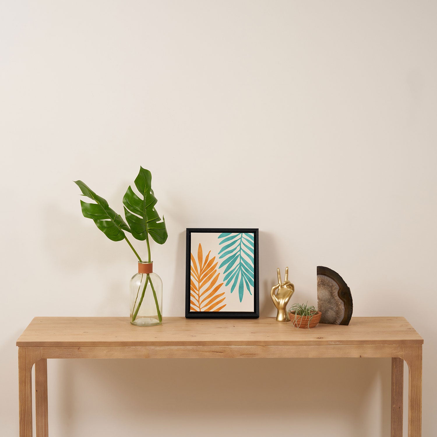 Friends Forever - Palm Leaf Framed Canvas Print Gallery Image 4