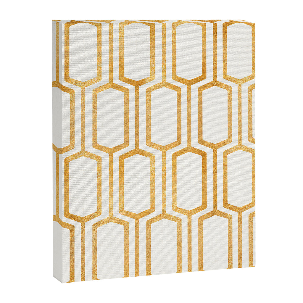 Gold Abstract Pattern Canvas Print Gallery Image 6
