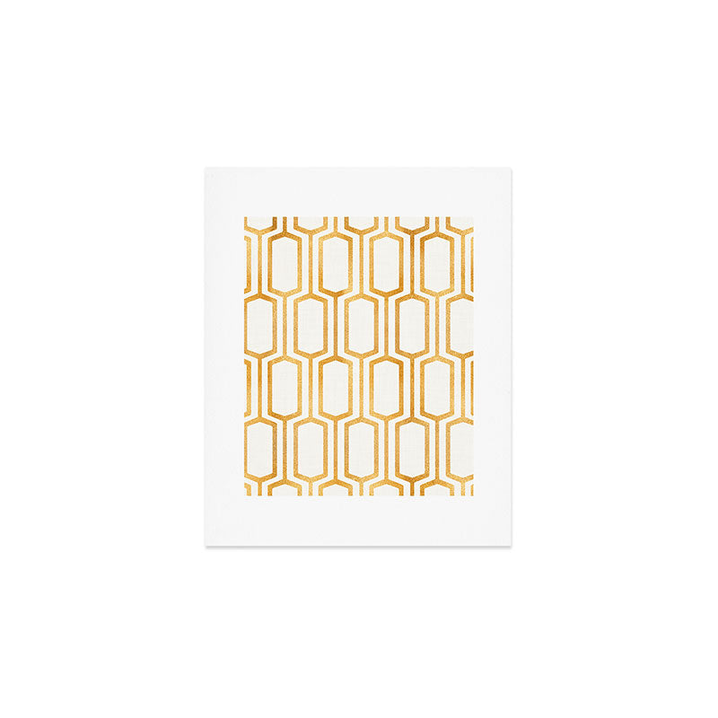 Gold Abstract Pattern Art Print Gallery Image 1
