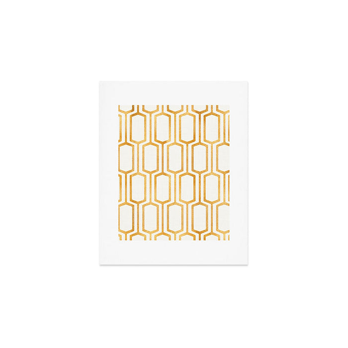 Gold Abstract Pattern Art Print Gallery Image 1