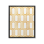 Gold Abstract Pattern Framed Canvas Print Gallery Image 6
