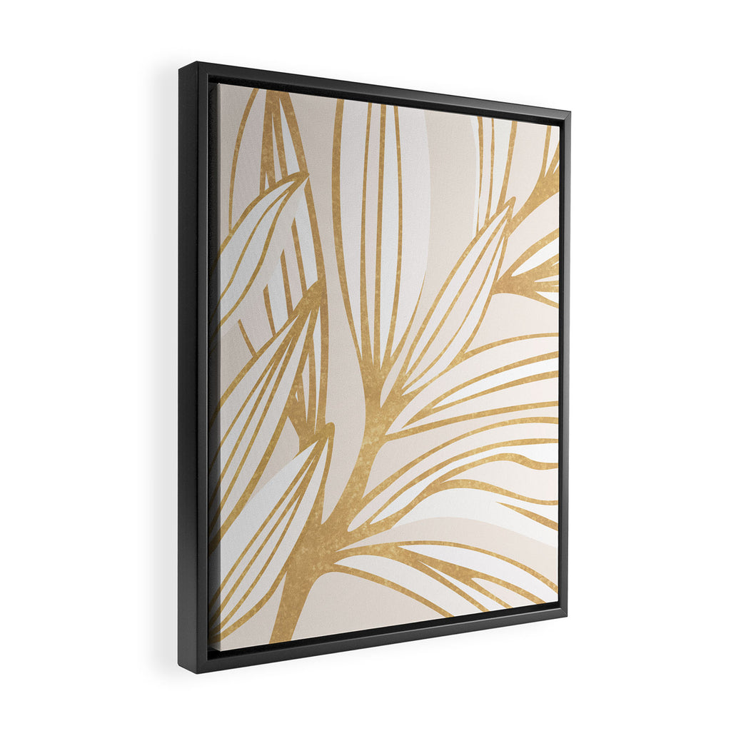 Gold Summer Meadow Framed Canvas Print Gallery Image 2