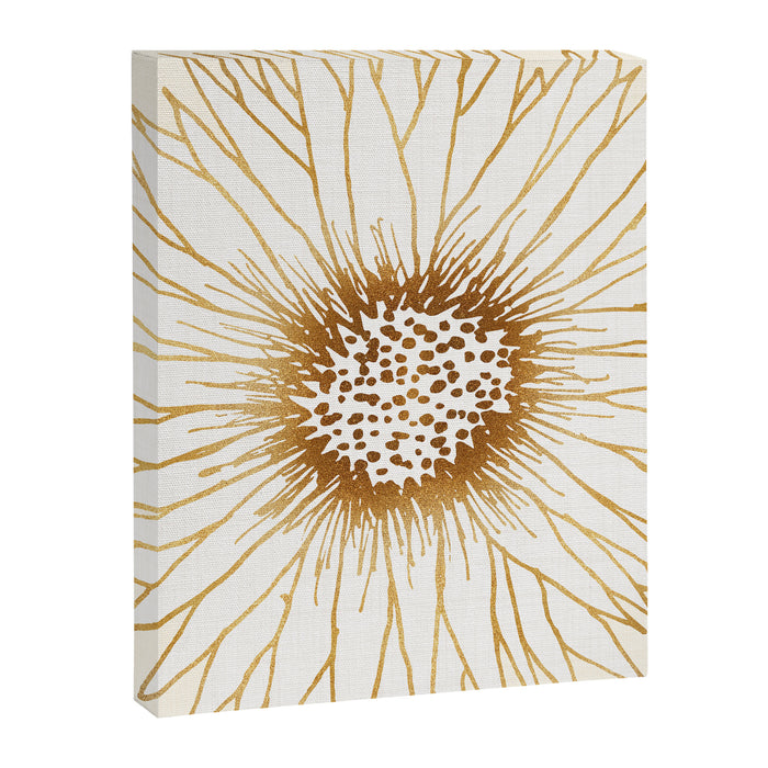Gold Sunflower Drawing Canvas Print Gallery Image 1