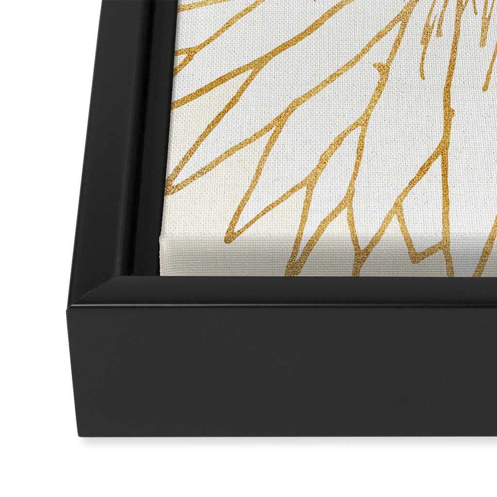 Gold Sunflower Drawing Framed Canvas Print Gallery Image 3