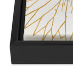Gold Sunflower Drawing Framed Canvas Print Gallery Image 3