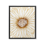Gold Sunflower Drawing Framed Canvas Print Gallery Image 8