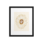 Gold Sunflower Drawing Framed Art Print Gallery Image 4