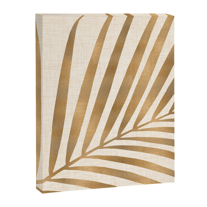 Gold Tropical Leaf Canvas Print Gallery Image 1