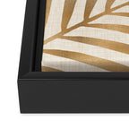 Gold Tropical Leaf Framed Canvas Print Gallery Image 3