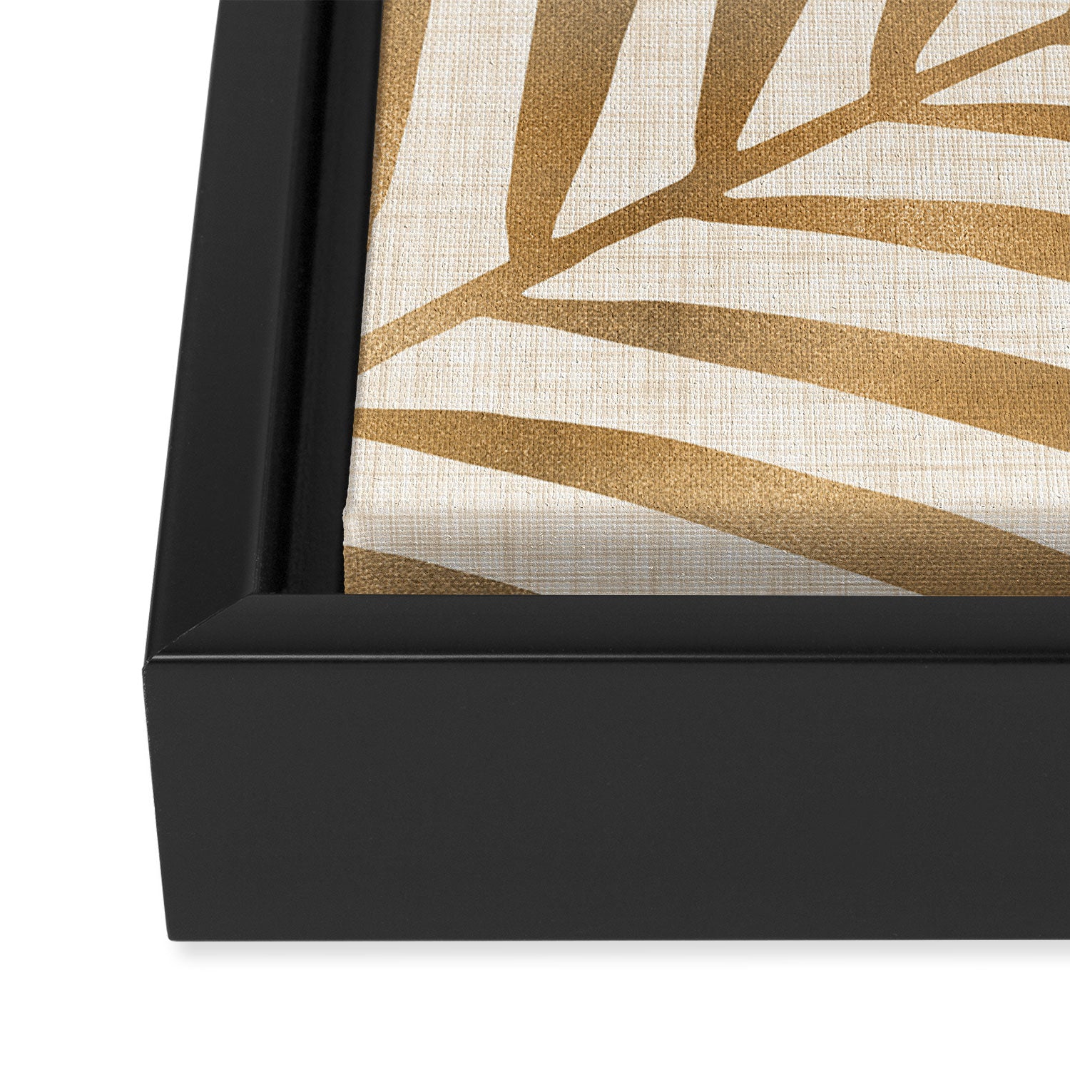 Gold Tropical Leaf Framed Canvas Print Gallery Image 3