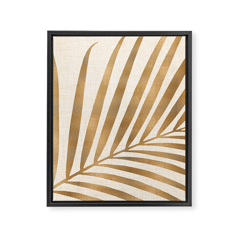 Gold Tropical Leaf Framed Canvas Print Gallery Image 8