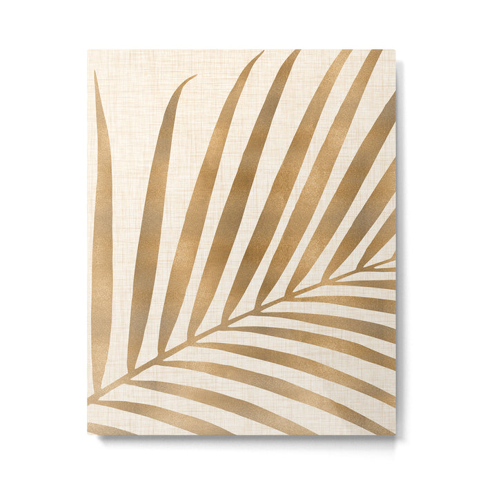 Gold Tropical Leaf Metal Print Gallery Image 1