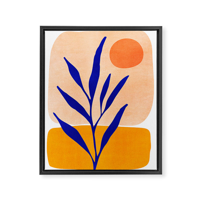 Golden Afternoon Abstract Landscape Framed Canvas Print Gallery Image 1