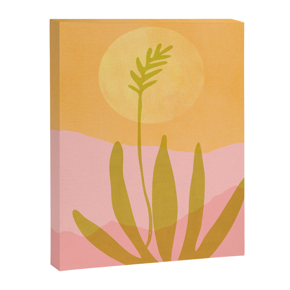 Golden Agave Desert Landscape Canvas Print Gallery Image 8