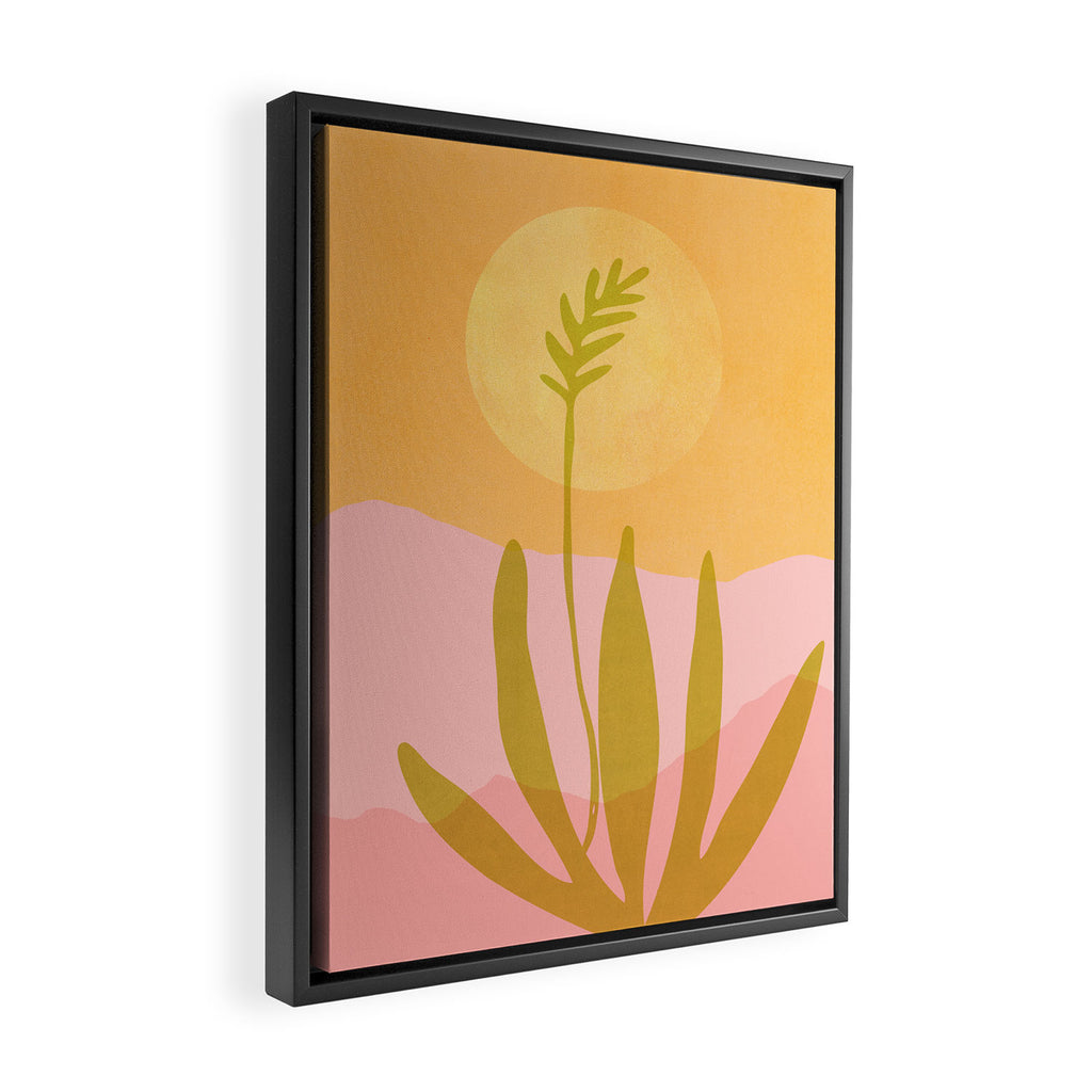Golden Agave Desert Landscape Framed Canvas Print Gallery Image 2