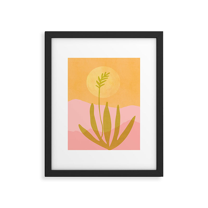 Golden Agave Desert Landscape Framed Art Print Gallery Image 4