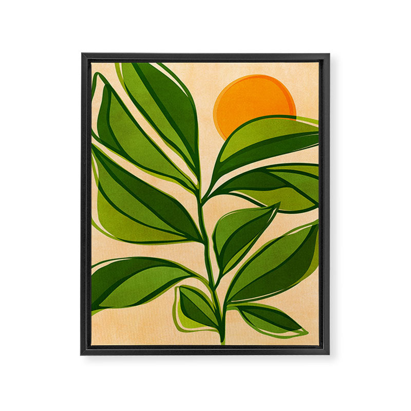 Golden Forest Sunset Framed Canvas Print Gallery Image 6