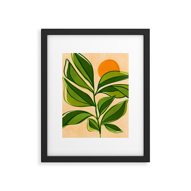 Golden Forest Sunset Framed Art Print Gallery Image 4