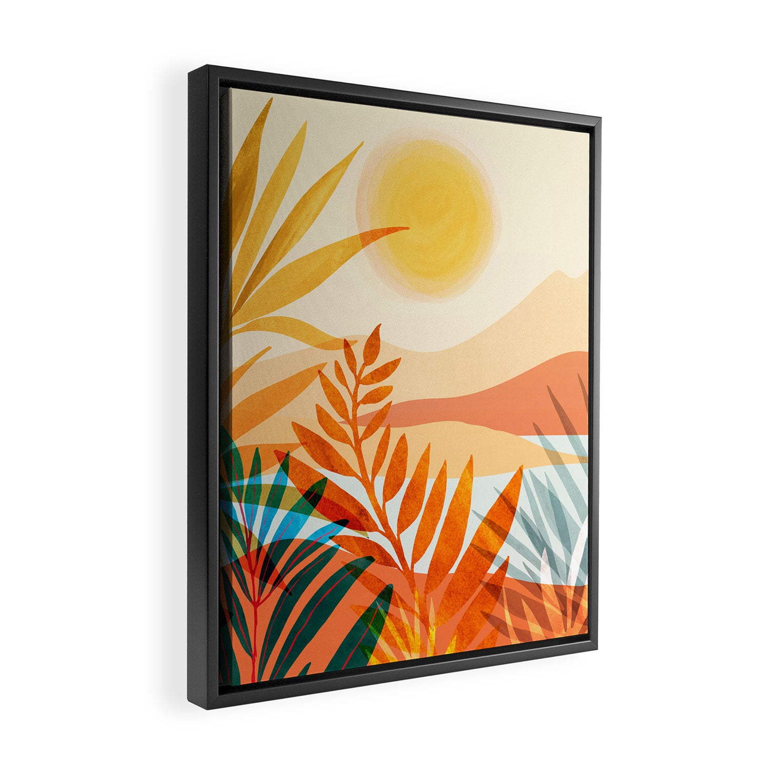 Golden Hour / Abstract Landscape Series Framed Canvas Print Gallery Image 2