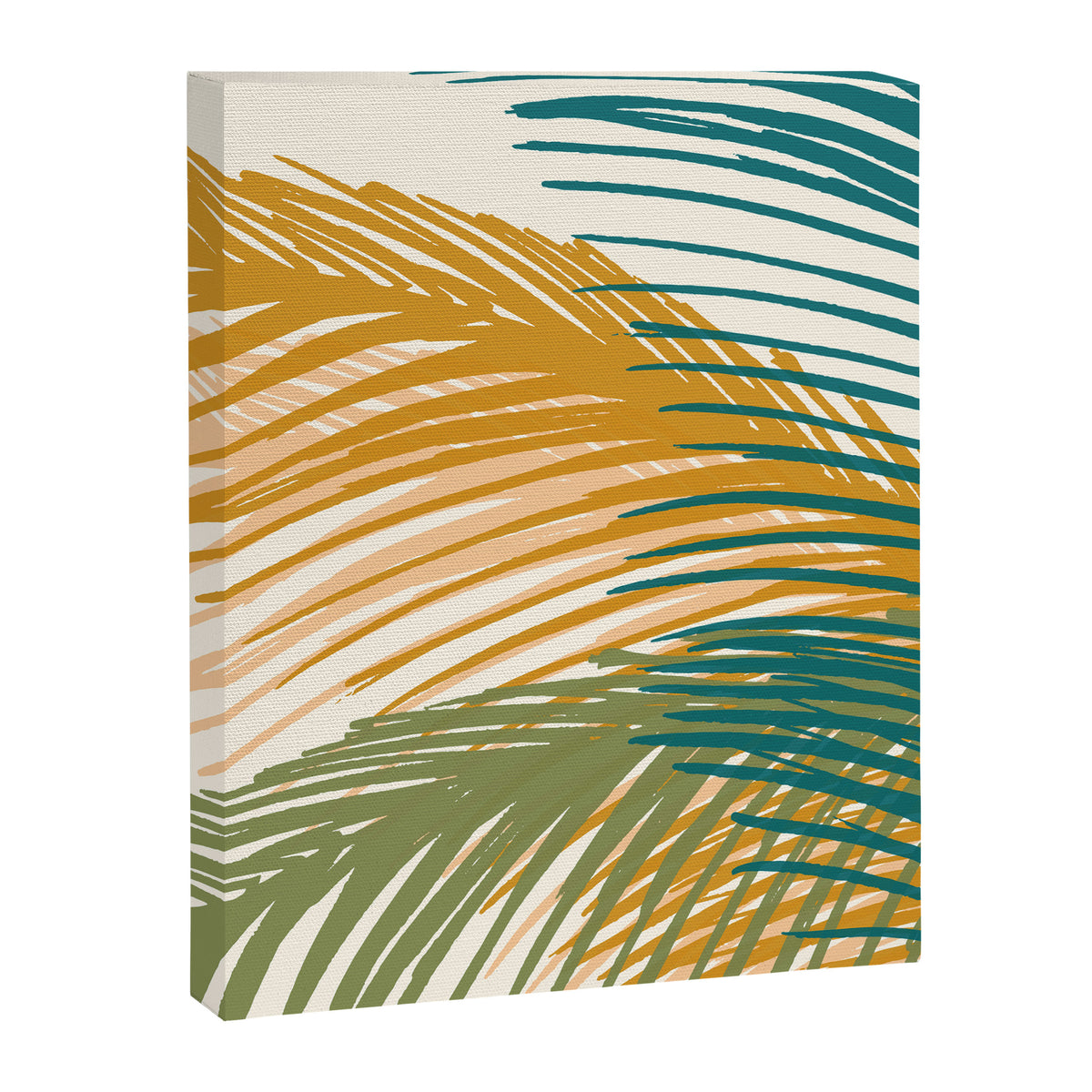 Golden Hour Palms Modern Botanical Canvas Print Gallery Image 8