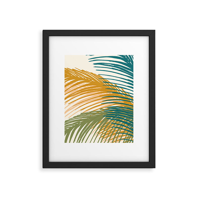 Golden Hour Palms Modern Botanical Framed Art Print Gallery Image 4