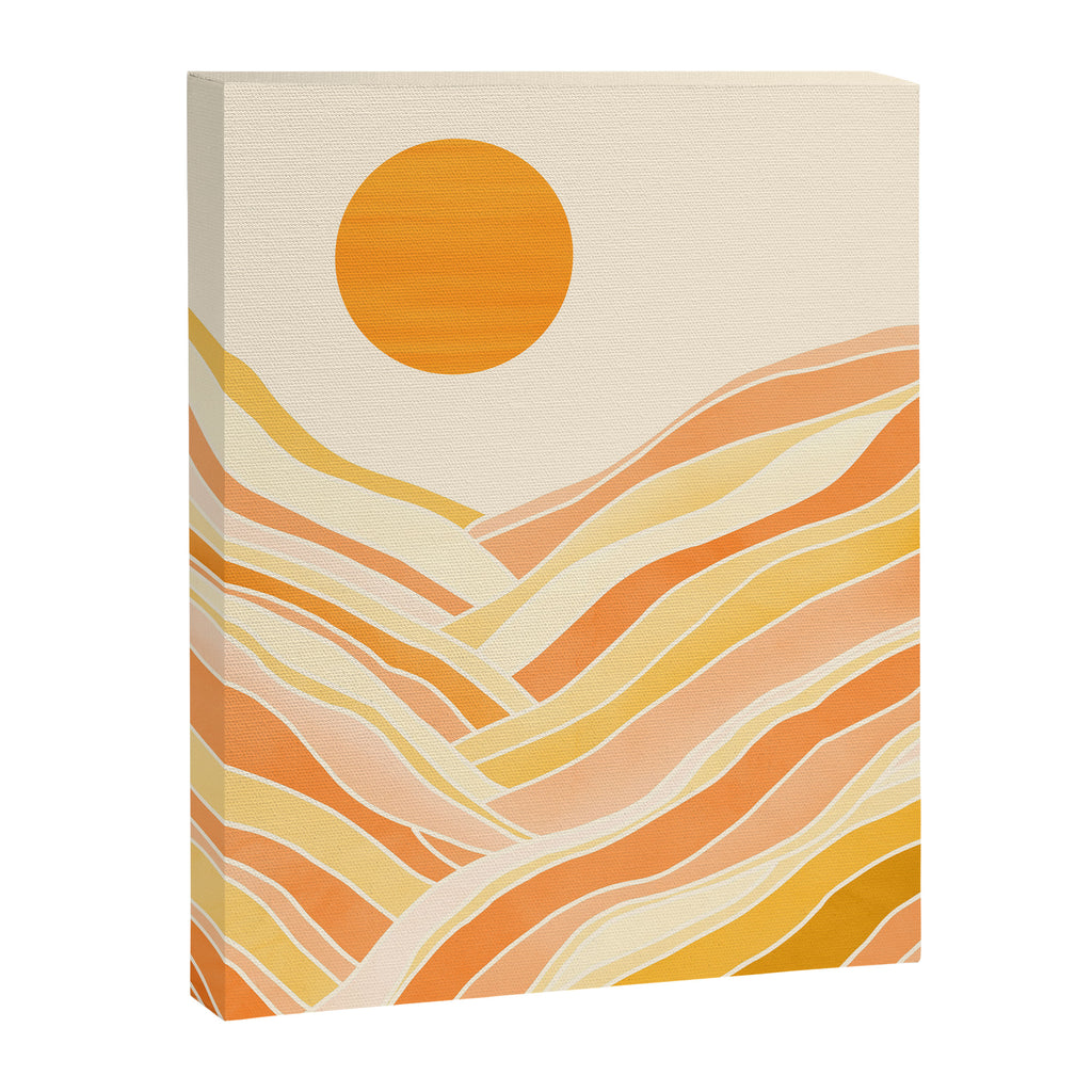 Golden Mountain Sunset / Abstract Landscape Canvas Print Gallery Image 6