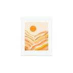 Golden Mountain Sunset / Abstract Landscape Art Print Gallery Image 1