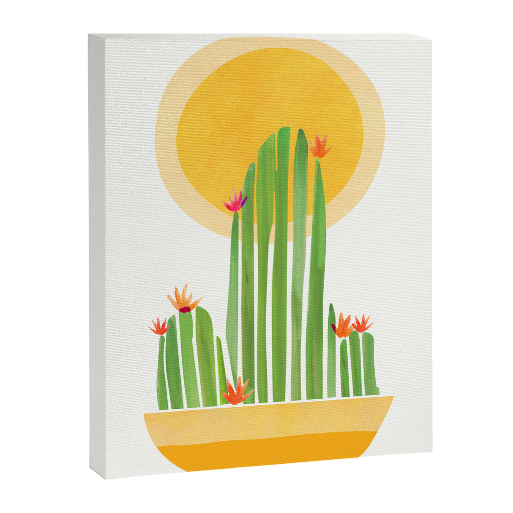 Golden Summer Cactus Canvas Print Gallery Image 6