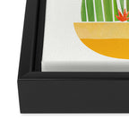 Golden Summer Cactus Framed Canvas Print Gallery Image 3