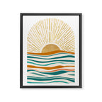Golden Sunset Framed Canvas Print Gallery Image 6