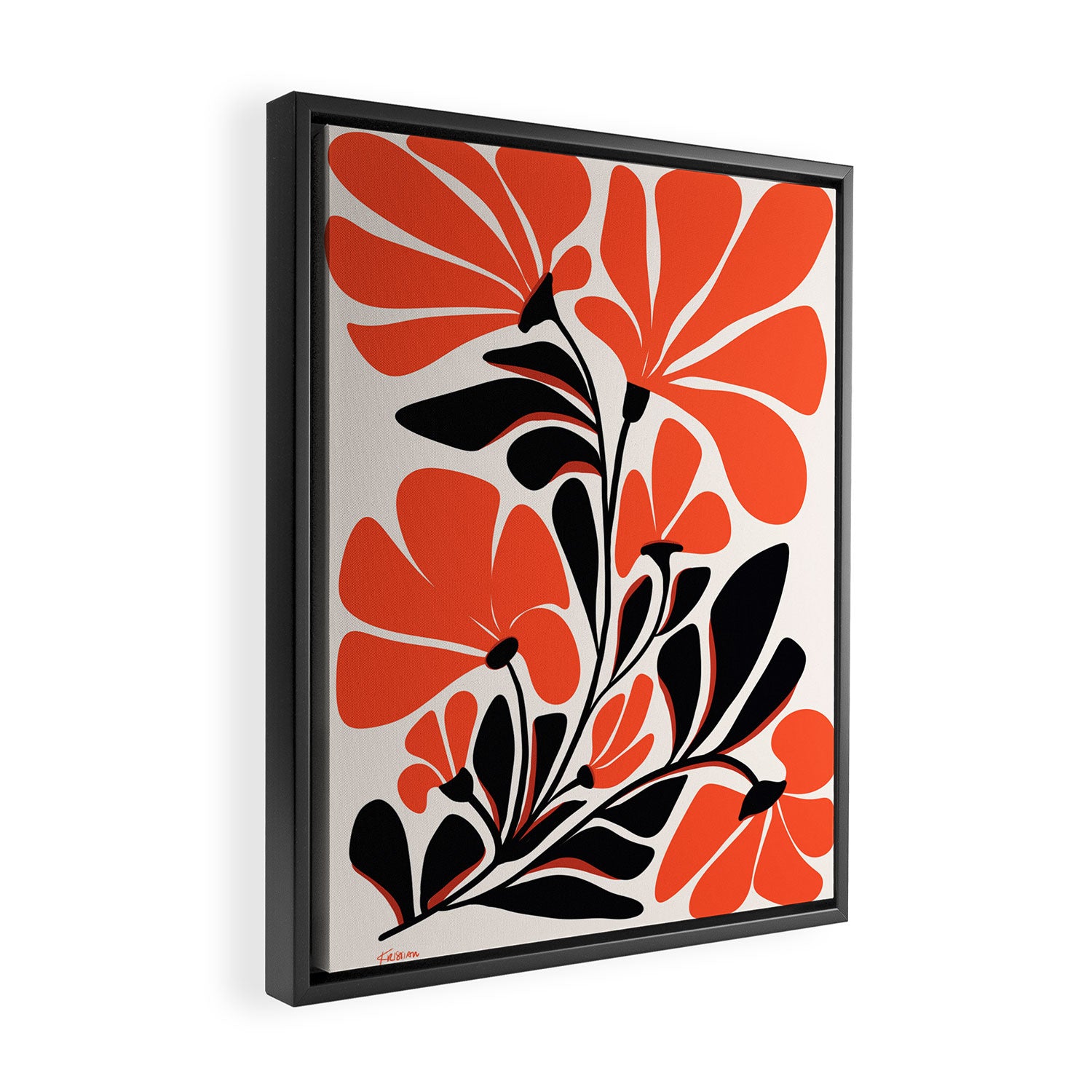 Gothic Garden Flower Art Framed Canvas Print Gallery Image 2