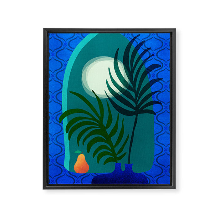 Gothic Tropics Night Scene Framed Canvas Print Gallery Image 1