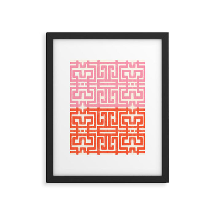 Greco Labyrinth Pattern Framed Art Print Gallery Image 1