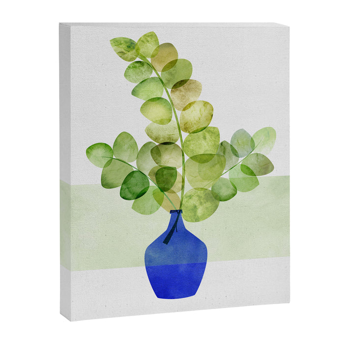 Green and Blue Eucalyptus Bouquet Canvas Print Gallery Image 1