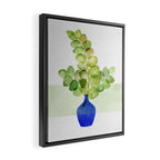 Green and Blue Eucalyptus Bouquet Framed Canvas Print Gallery Image 2