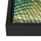 Green Palm Leaf Silhouettes Framed Canvas Print Gallery Image 3