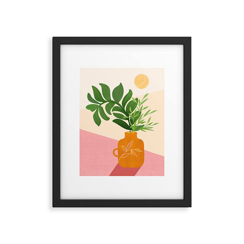 Greenery and Sunlight Botanical Still Life Framed Art Print Gallery Image 5