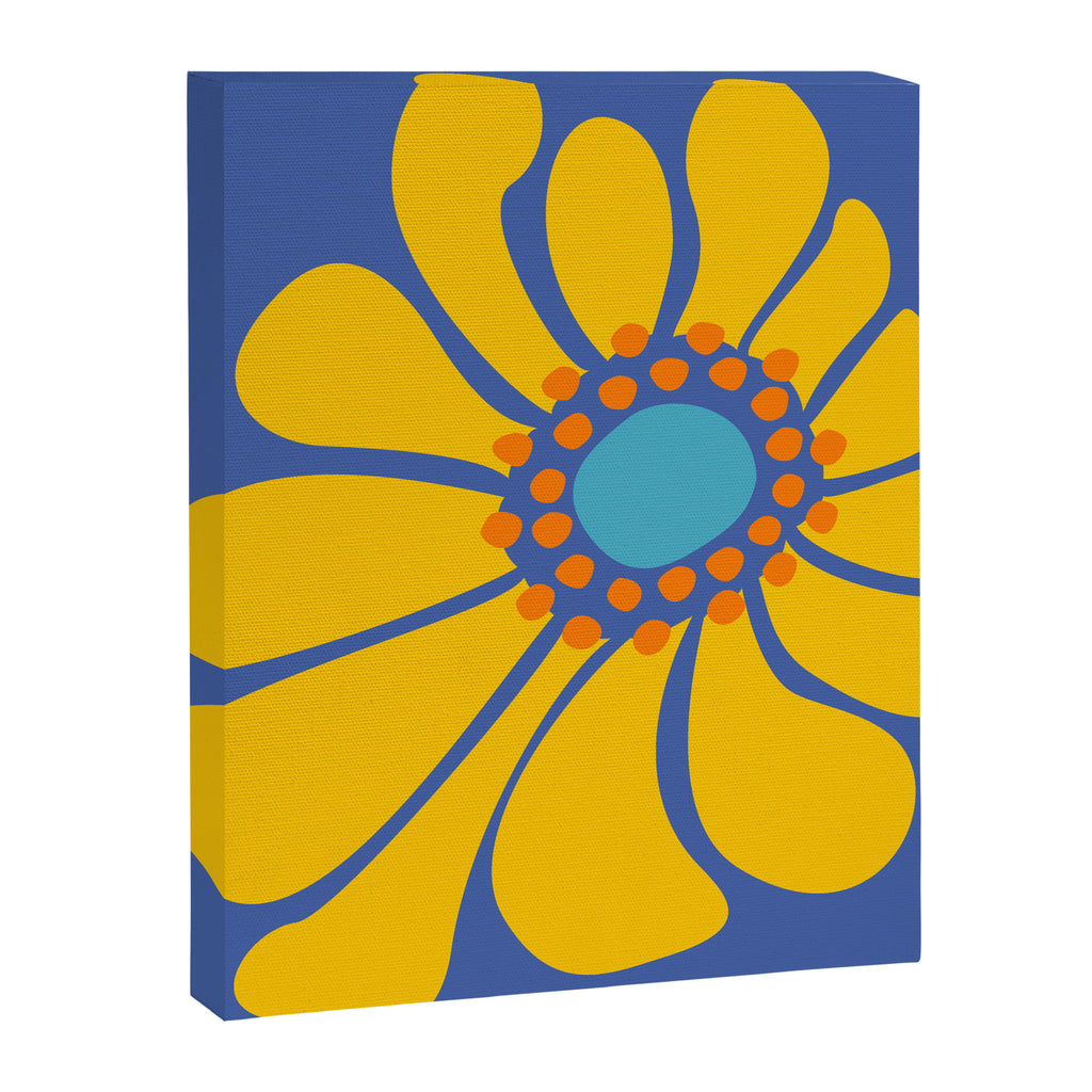 Groovy Yellow Flower Canvas Print Gallery Image 8