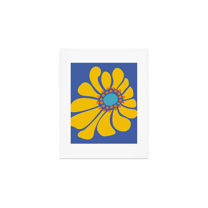 Groovy Yellow Flower Art Print Gallery Image 1