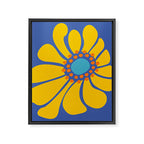 Groovy Yellow Flower Framed Canvas Print Gallery Image 8
