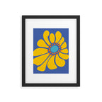 Groovy Yellow Flower Framed Art Print Gallery Image 6