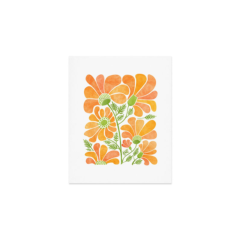 Happy California Poppies Floral Art Print Gallery Image 1