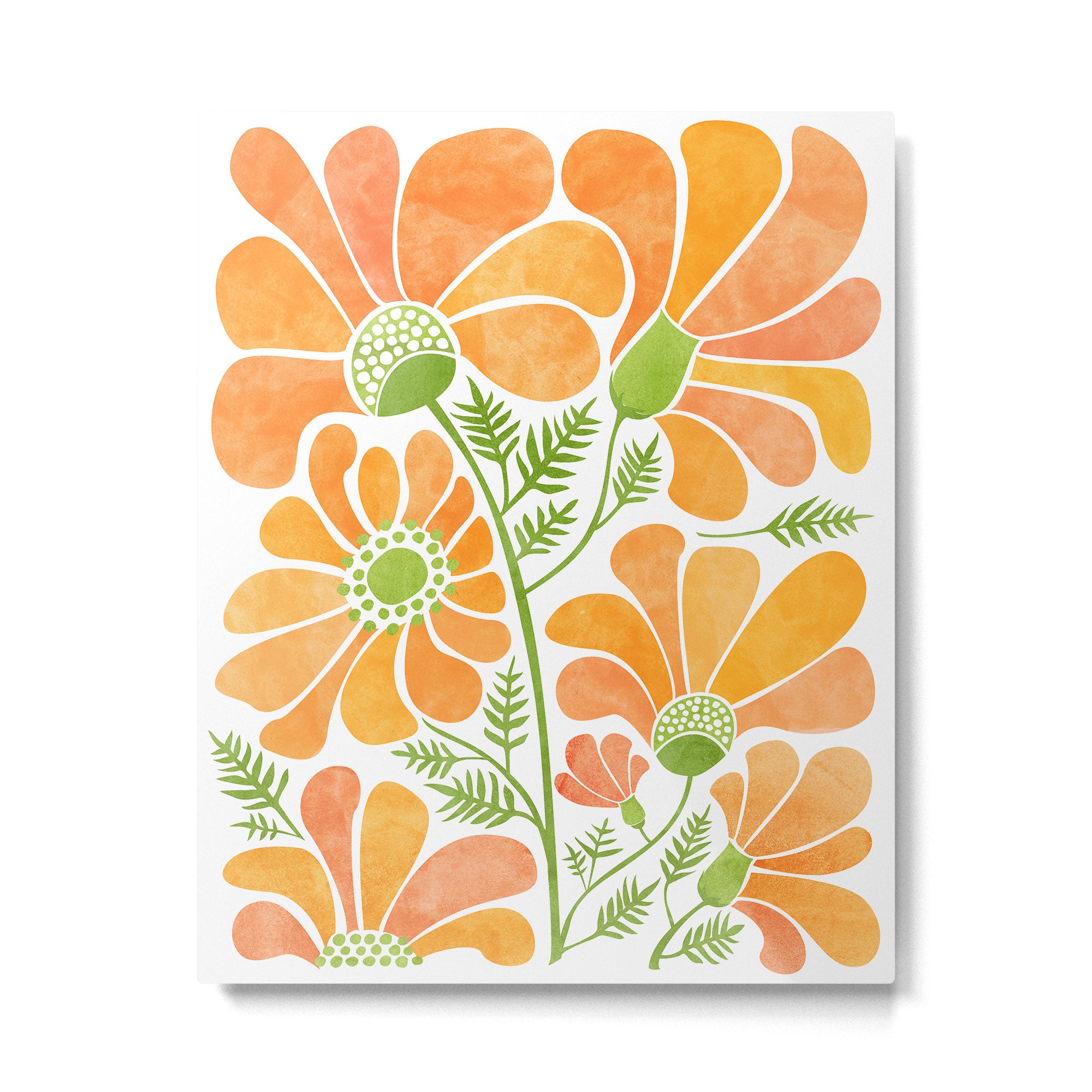 Happy California Poppies Floral Metal Print Gallery Image 4