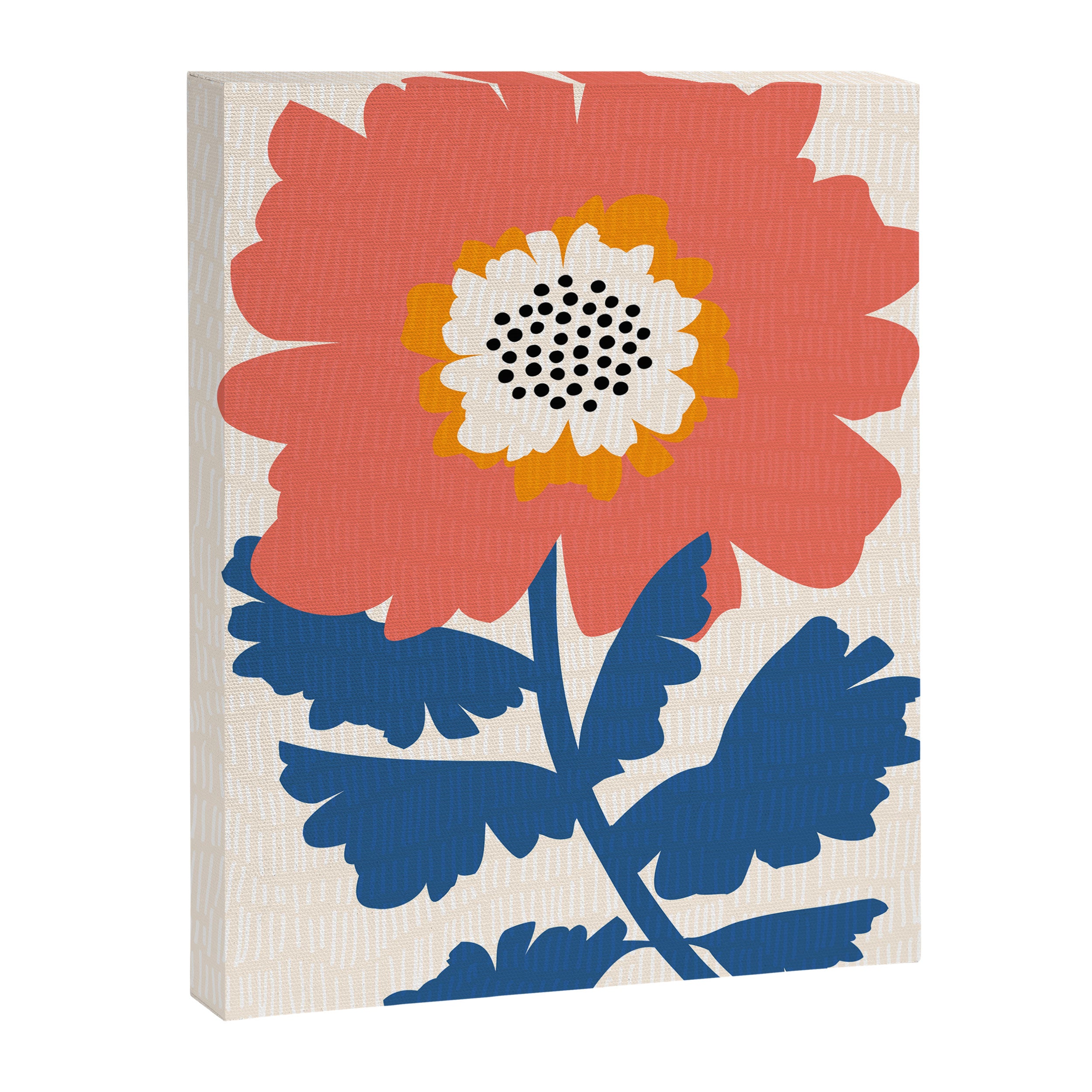 Happy Red Floral Canvas Print Gallery Image 6