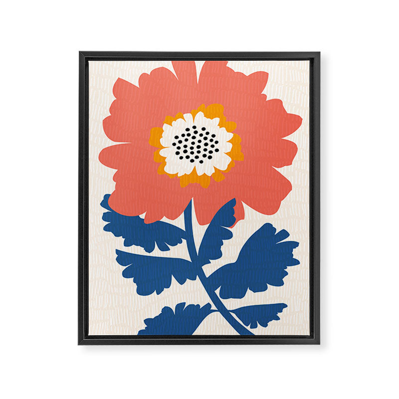 Happy Red Floral Framed Canvas Print Gallery Image 6